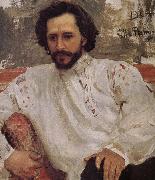 Ilia Efimovich Repin Andre Yefu portrait oil on canvas